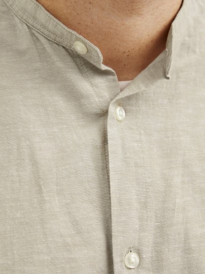 Jack & Jones Breeze Poplin Long Sleeve Shirt Beige - Košulje - Muške Košulje Veliki Brojevi