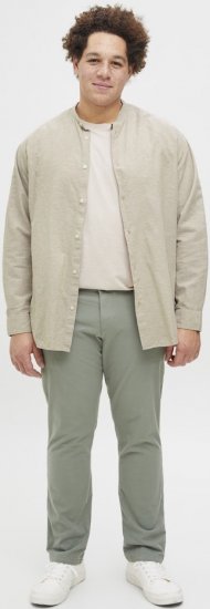 Jack & Jones Breeze Poplin Long Sleeve Shirt Beige - Košulje - Muške Košulje Veliki Brojevi