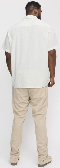 Jack & Jones Breeze Linen Blend Short Sleeve Shirt White - Košulje - Muške Košulje Veliki Brojevi
