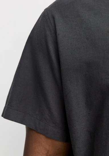 Jack & Jones Breeze Linen Blend Short Sleeve Shirt Black - Košulje - Muške Košulje Veliki Brojevi