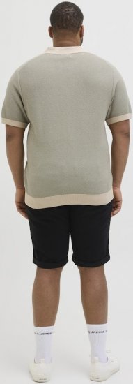 Jack & Jones Ceaston Knit Short Sleeve Sweater Vetiver - Puloveri & dukserice - Muške Puloveri & dukserice veliki brojevi
