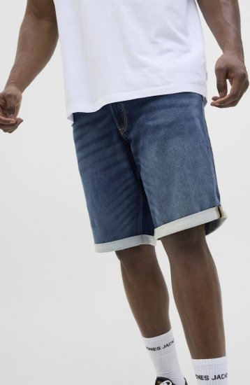Jack & Jones Rick Con I.K. SHORTS GE 132 SN Blue Denim - Kratke hlače - Muške Kratke Hlače Veliki Brojevi 
