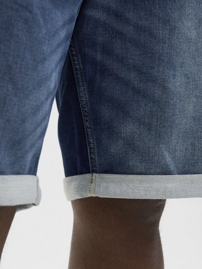 Jack & Jones Rick Con I.K. SHORTS GE 132 SN Blue Denim - Kratke hlače - Muške Kratke Hlače Veliki Brojevi 
