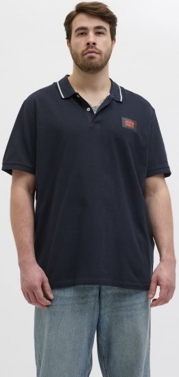 Jack & Jones Hudson Short Sleeve Polo Dark Navy - Polo majice - Muške Polo Majice Veliki Brojevi