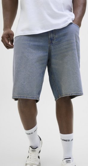 Jack & Jones Alex Original SQ171 Shorts Blue Denim - Kratke hlače - Muške Kratke Hlače Veliki Brojevi 