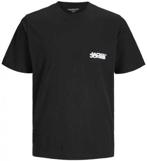 Jack & Jones Sago Branded Crew Neck T-Shirt Black - Majice Kratkih Rukava - Muške Majice Kratkih Rukava Veliki Brojevi 