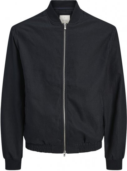 Jack & Jones Leister LinenMix Bomber Jacket Dark Navy - Jakne - Muške Jakne Veliki Brojevi