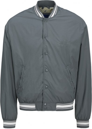 Jack & Jones Almeria Varsity Bomber Jacket Grey - Jakne - Muške Jakne Veliki Brojevi