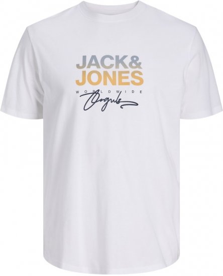 Jack & Jones Canggu Original Crew Neck T-Shirt Bright White - Majice Kratkih Rukava - Muške Majice Kratkih Rukava Veliki Brojevi 