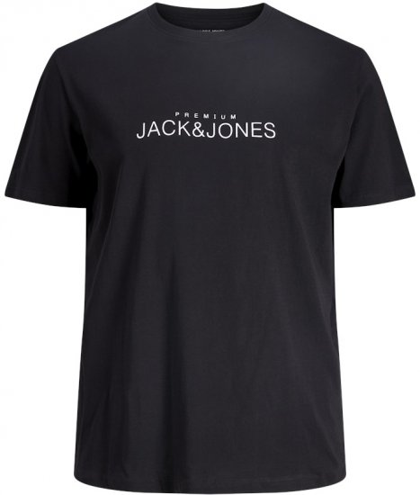 Jack & Jones Lavance Crew Neck T-Shirt Black Beauty - Majice Kratkih Rukava - Muške Majice Kratkih Rukava Veliki Brojevi 