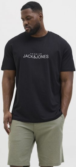 Jack & Jones Lavance Crew Neck T-Shirt Black Beauty - Majice Kratkih Rukava - Muške Majice Kratkih Rukava Veliki Brojevi 