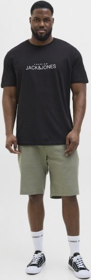Jack & Jones Lavance Crew Neck T-Shirt Black Beauty - Majice Kratkih Rukava - Muške Majice Kratkih Rukava Veliki Brojevi 