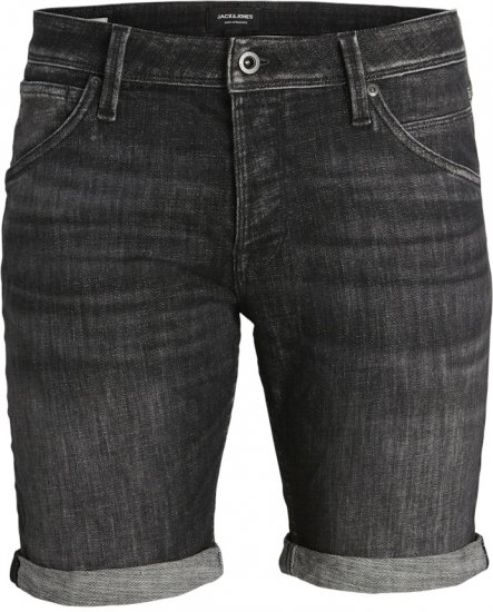 Jack & Jones RICK FOX SHORTS GE 245 Shorts Black Denim - Kratke hlače - Muške Kratke Hlače Veliki Brojevi 