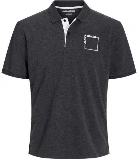 Jack & Jones Verner Short Sleeve Polo Black - Polo majice - Muške Polo Majice Veliki Brojevi