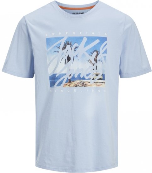 Jack & Jones Colton Photoprint Crew Neck T-Shirt Chambray Blue - Majice Kratkih Rukava - Muške Majice Kratkih Rukava Veliki Brojevi 