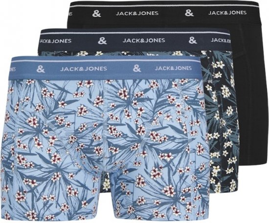 Jack & Jones Zach Trunks 3-Pack Chambray Blue - Donje rublje & kupaće hlače - muške donje rublje veliki brojevi