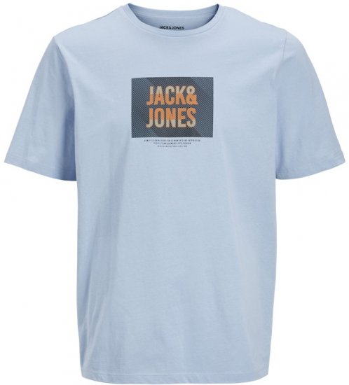 Jack & Jones Hudson Crew Neck T-Shirt Chambray Blue - Majice Kratkih Rukava - Muške Majice Kratkih Rukava Veliki Brojevi 