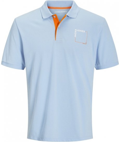 Jack & Jones Verner Short Sleeve Polo Chambray Blue - Polo majice - Muške Polo Majice Veliki Brojevi