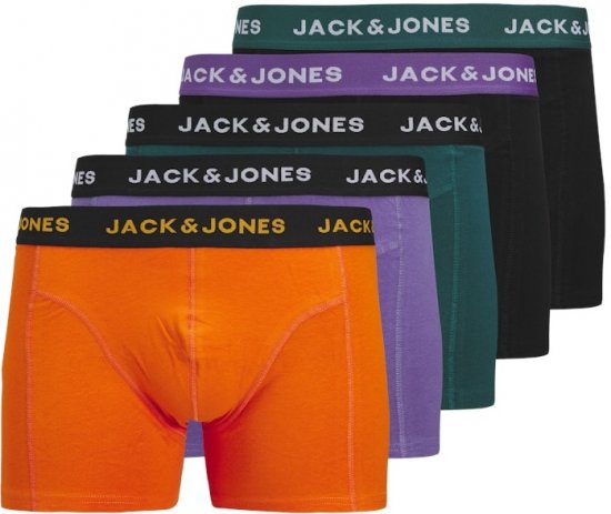 Jack & Jones Ben Solid Trunks 5-Pack Black - Donje rublje & kupaće hlače - muške donje rublje veliki brojevi