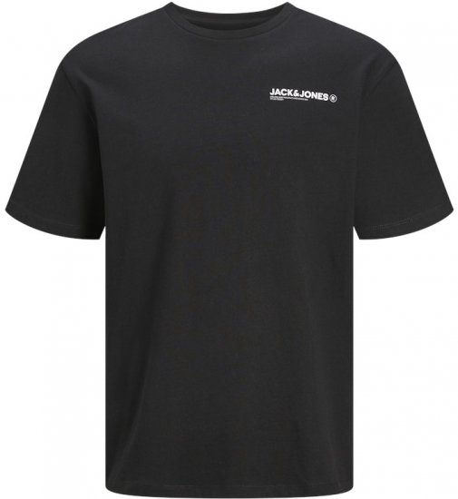 Jack & Jones Hawaii Crew Neck T-Shirt Black - Majice Kratkih Rukava - Muške Majice Kratkih Rukava Veliki Brojevi 
