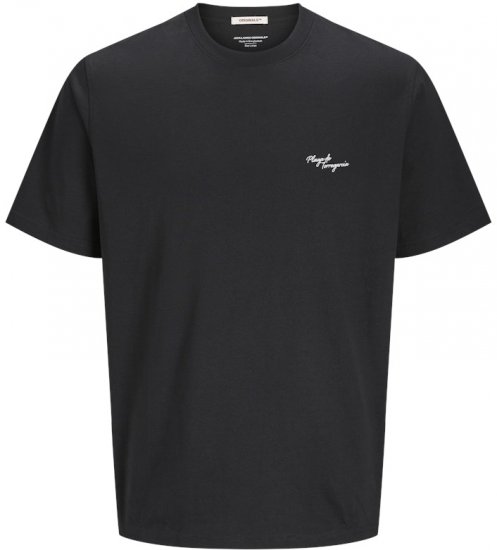 Jack & Jones Almeria Back Print T-Shirt Black - Majice Kratkih Rukava - Muške Majice Kratkih Rukava Veliki Brojevi 