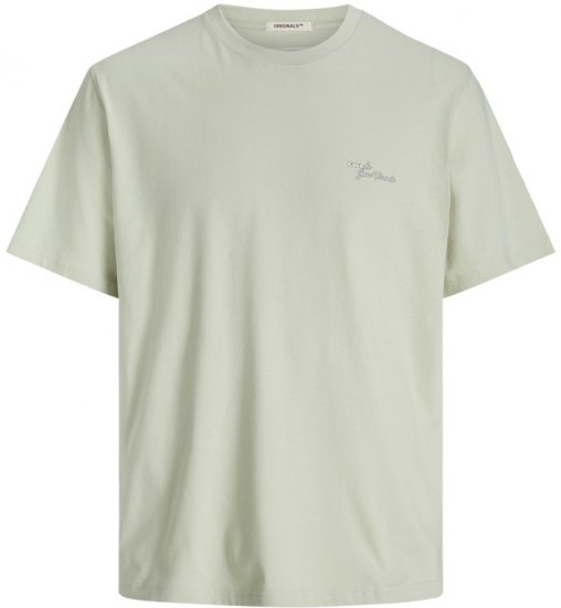 Jack & Jones Almeria Back Print T-Shirt Light Green - Majice Kratkih Rukava - Muške Majice Kratkih Rukava Veliki Brojevi 