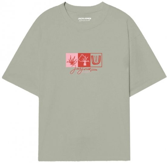 Jack & Jones Canggu Crew Neck T-Shirt Green - Majice Kratkih Rukava - Muške Majice Kratkih Rukava Veliki Brojevi 