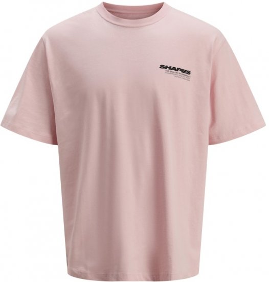 Jack & Jones Fold Crew Neck T-Shirt Tickled Pink - Majice Kratkih Rukava - Muške Majice Kratkih Rukava Veliki Brojevi 