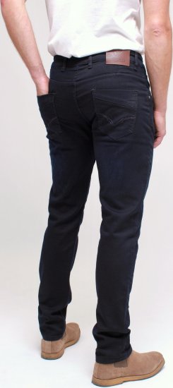 Kam Jeans Jacob Knitted Denim Reg Fit Jeans Blue-Black - Traperice & hlače - Muške Traperice i Hlače Veliki Brojevi
