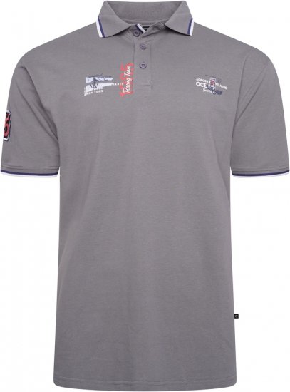Kam Jeans 5512 1985 Racing Team Polo Shadow Grey - Polo majice - Muške Polo Majice Veliki Brojevi