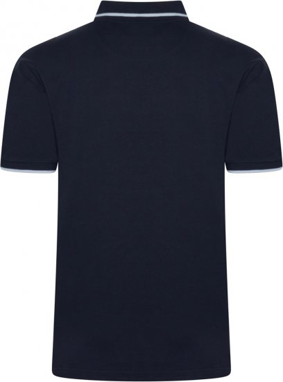 Kam Jeans 5518 Smart Mini Geo-Print Polo Navy - Polo majice - Muške Polo Majice Veliki Brojevi
