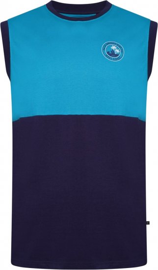 Kam Jeans 5764 Palm Springs Vest Sleeveless T-Shirt Navy Academy - Majice Kratkih Rukava - Muške Majice Kratkih Rukava Veliki Brojevi 