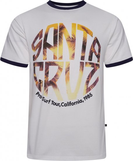 Kam Jeans 5767 Santa Cruz T-Shirt Snow White - Majice Kratkih Rukava - Muške Majice Kratkih Rukava Veliki Brojevi 