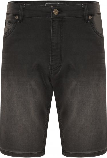 Kam Jeans NUNEZ2 Knitted Denim Stretch Shorts Charcoal - Kratke hlače - Muške Kratke Hlače Veliki Brojevi 