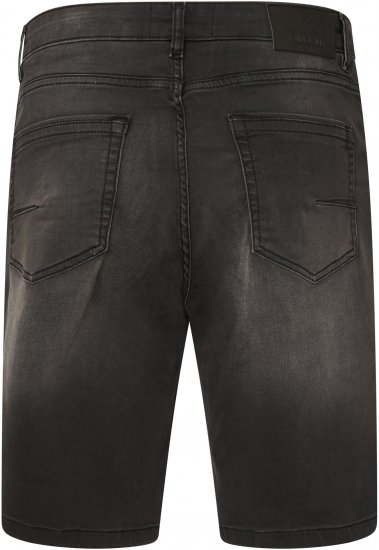 Kam Jeans NUNEZ2 Knitted Denim Stretch Shorts Charcoal - Kratke hlače - Muške Kratke Hlače Veliki Brojevi 