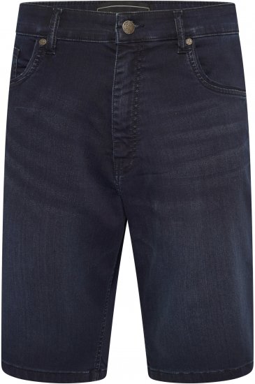 Kam Jeans NUNEZ2 Knitted Denim Stretch Shorts Dark Navy - Kratke hlače - Muške Kratke Hlače Veliki Brojevi 