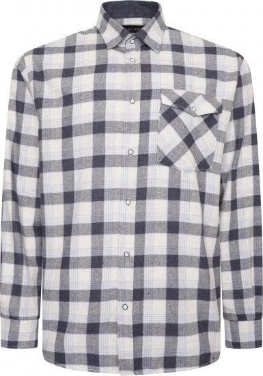 Kam Jeans P040 Premium Flannel Retro Check Shirt Indigo - Košulje - Muške Košulje Veliki Brojevi