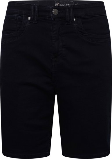 Kam Jeans Pepe Knitted Denim Shorts Blue-Black - Kratke hlače - Muške Kratke Hlače Veliki Brojevi 