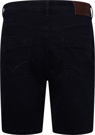 Kam Jeans Pepe Knitted Denim Shorts Blue-Black - Kratke hlače - Muške Kratke Hlače Veliki Brojevi 