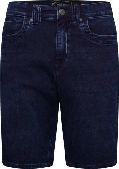 Kam Jeans Pepe Knitted Denim Shorts Mid Wash Blue - Kratke hlače - Muške Kratke Hlače Veliki Brojevi 