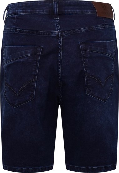 Kam Jeans Pepe Knitted Denim Shorts Mid Wash Blue - Kratke hlače - Muške Kratke Hlače Veliki Brojevi 