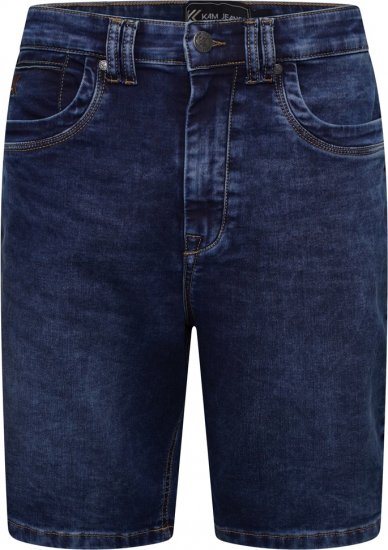 Kam Jeans Pepe Knitted Denim Shorts Random Mid Wash Blue - Kratke hlače - Muške Kratke Hlače Veliki Brojevi 