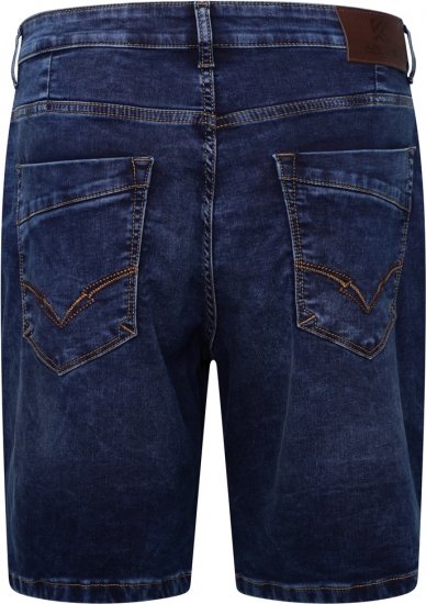 Kam Jeans Pepe Knitted Denim Shorts Random Mid Wash Blue - Kratke hlače - Muške Kratke Hlače Veliki Brojevi 