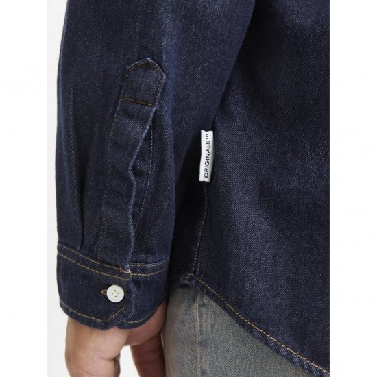 Jack & Jones Norrebro Denim Long Sleeve Shirt Dark Blue Denim - Košulje - Muške Košulje Veliki Brojevi