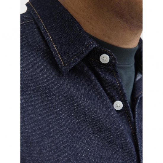 Jack & Jones Norrebro Denim Long Sleeve Shirt Dark Blue Denim - Košulje - Muške Košulje Veliki Brojevi
