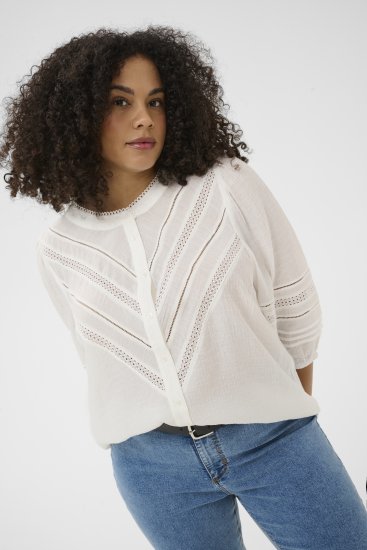Kaffe Curve Liwa Shirt Chalk - Košulje - 