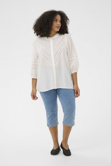 Kaffe Curve Liwa Shirt Chalk - Košulje - 