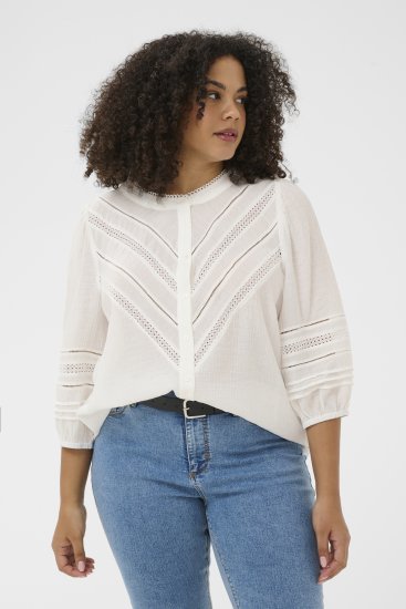 Kaffe Curve Liwa Shirt Chalk - Košulje - 