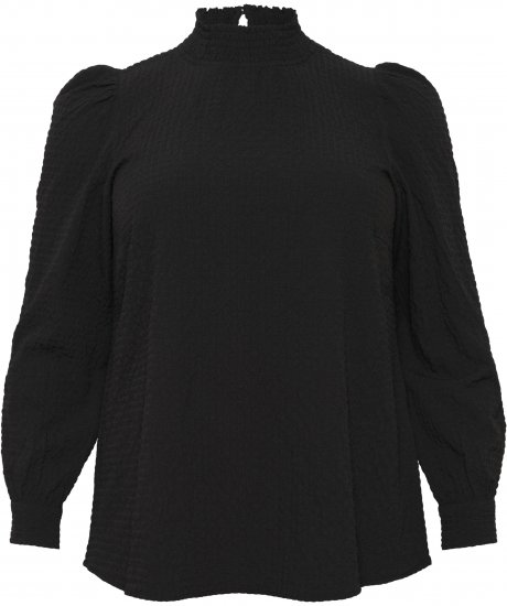 Kaffe Curve Ditta Smock Bluza Duboko Crna - Bluze i tunike - 