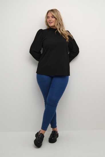 Kaffe Curve Ditta Smock Bluza Duboko Crna - Bluze i tunike - 